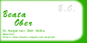 beata ober business card